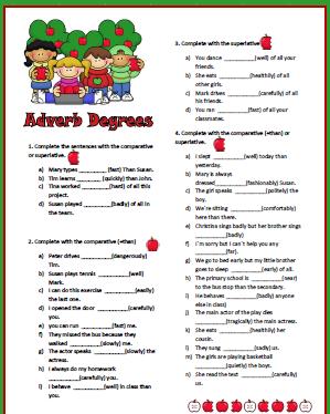 Comparing adverbs. Наречия Worksheets. Comparisons упражнения. Adjectives and adverbs упражнения. Образование наречий в английском языке Worksheets.
