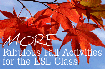 MORE Fabulous Fall Activities for the ESL Class