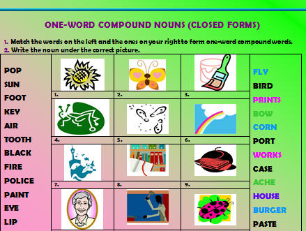 Match the words to compound nouns. One Word Compound Nouns closed forms ответы. Compound Nouns примеры. One Word Compound Nouns. Forming Compound Nouns задания.