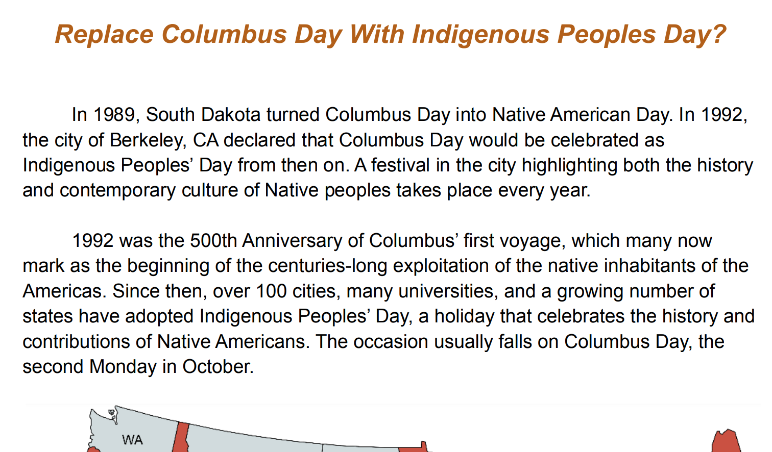 Activities announced for Indigenous Peoples Day