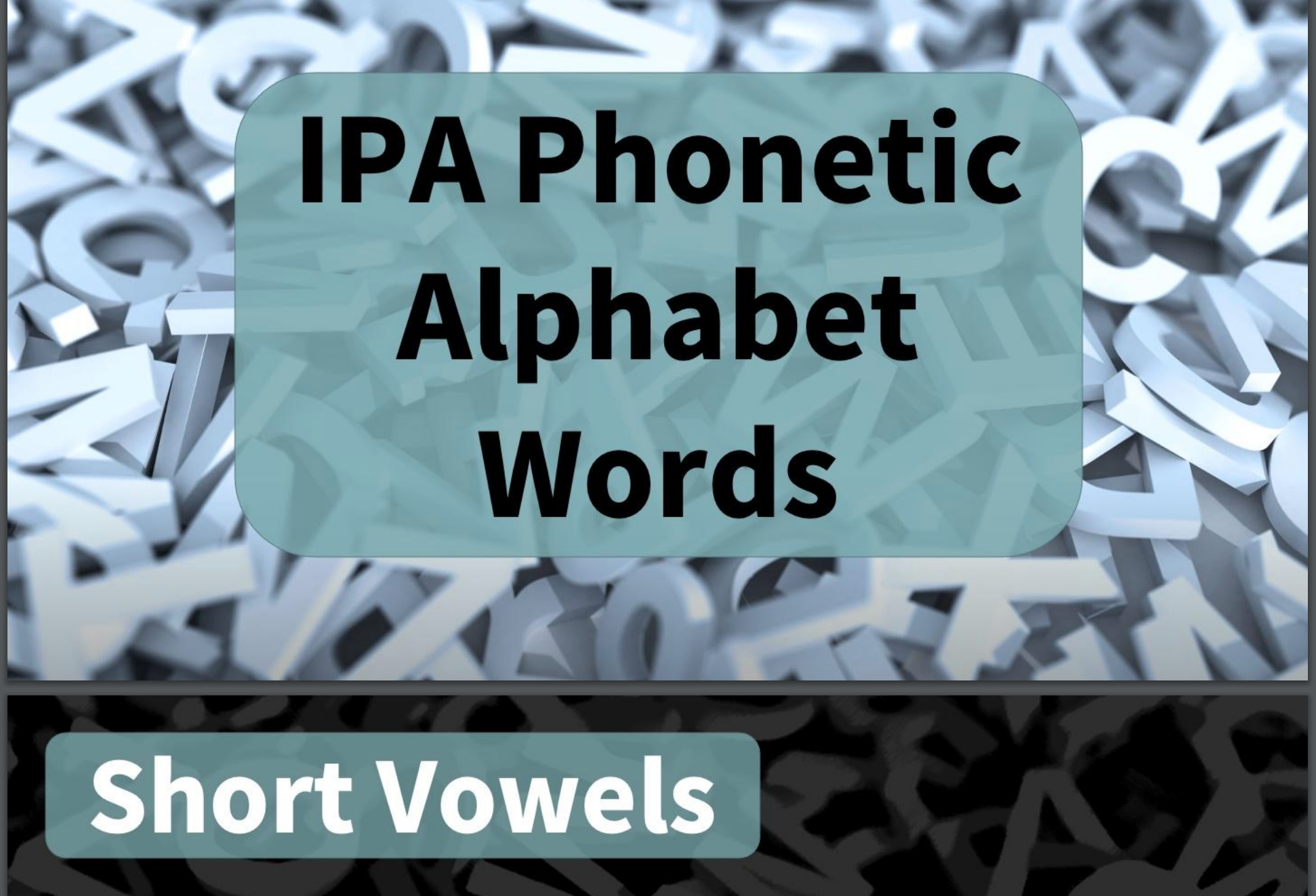 International Phonetic Alphabet Symbols With Example Words